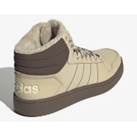 Зимние кроссовки Adidas Hoops 2.0 высокие бежевые